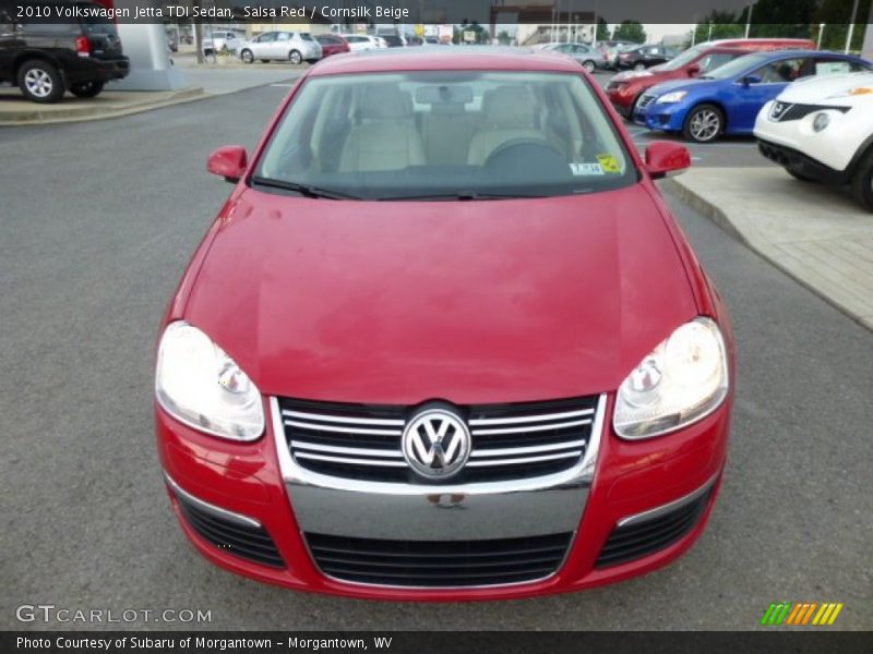 Salsa Red / Cornsilk Beige 2010 Volkswagen Jetta TDI Sedan