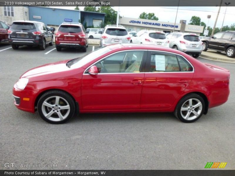 Salsa Red / Cornsilk Beige 2010 Volkswagen Jetta TDI Sedan