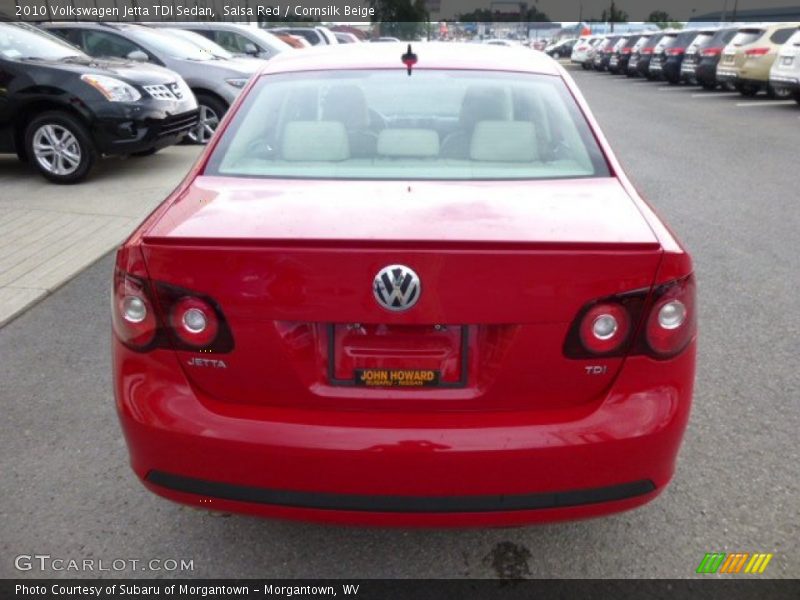 Salsa Red / Cornsilk Beige 2010 Volkswagen Jetta TDI Sedan