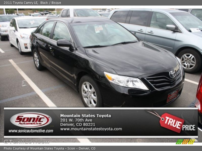 Black / Bisque 2011 Toyota Camry LE