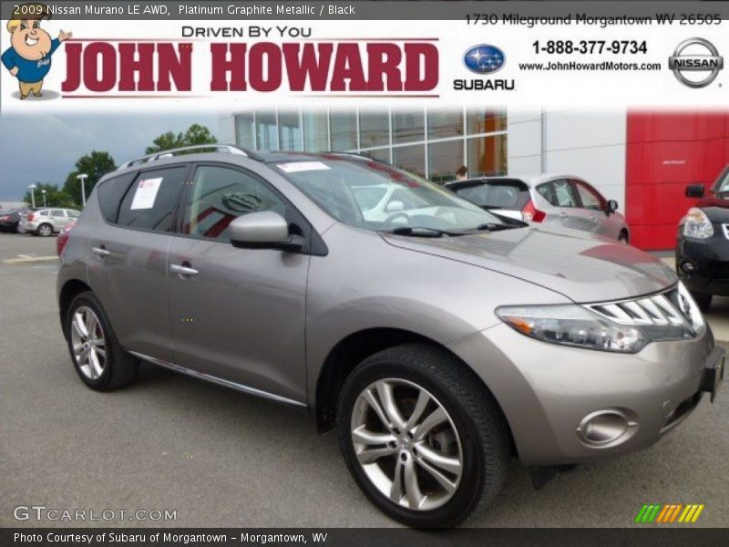 Platinum Graphite Metallic / Black 2009 Nissan Murano LE AWD