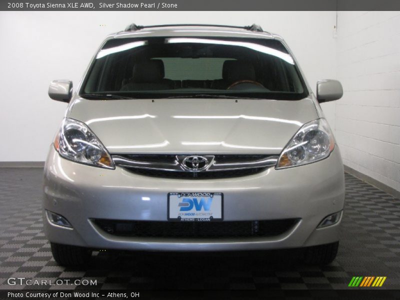 Silver Shadow Pearl / Stone 2008 Toyota Sienna XLE AWD
