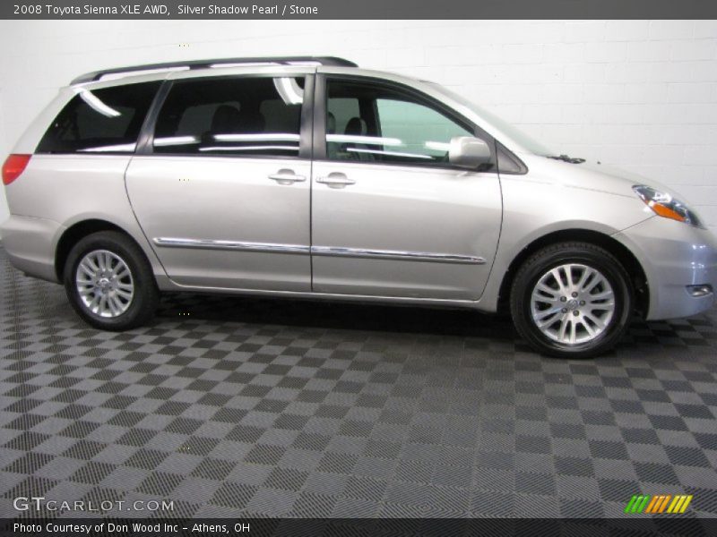 Silver Shadow Pearl / Stone 2008 Toyota Sienna XLE AWD