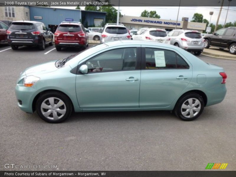 Jade Sea Metallic / Dark Charcoal 2008 Toyota Yaris Sedan
