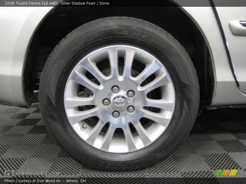 Silver Shadow Pearl / Stone 2008 Toyota Sienna XLE AWD