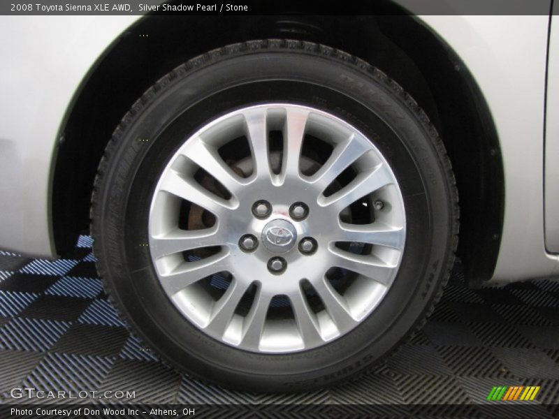 Silver Shadow Pearl / Stone 2008 Toyota Sienna XLE AWD