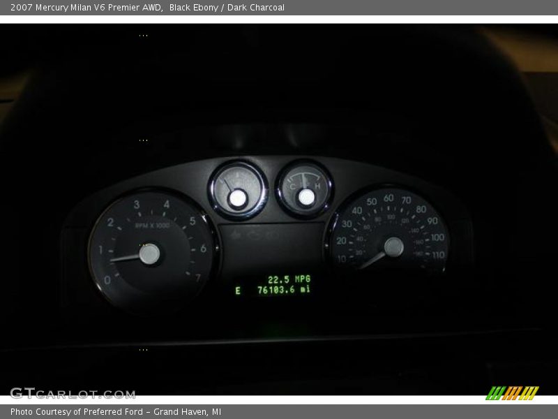 Black Ebony / Dark Charcoal 2007 Mercury Milan V6 Premier AWD