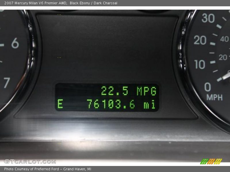 Black Ebony / Dark Charcoal 2007 Mercury Milan V6 Premier AWD