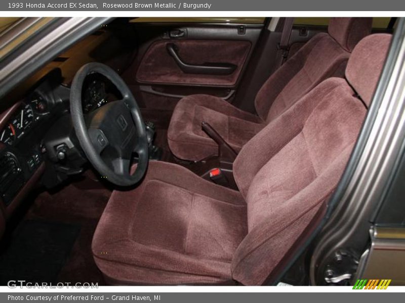 Front Seat of 1993 Accord EX Sedan