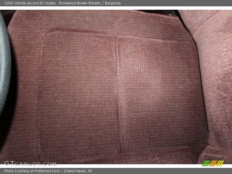 Rosewood Brown Metallic / Burgundy 1993 Honda Accord EX Sedan