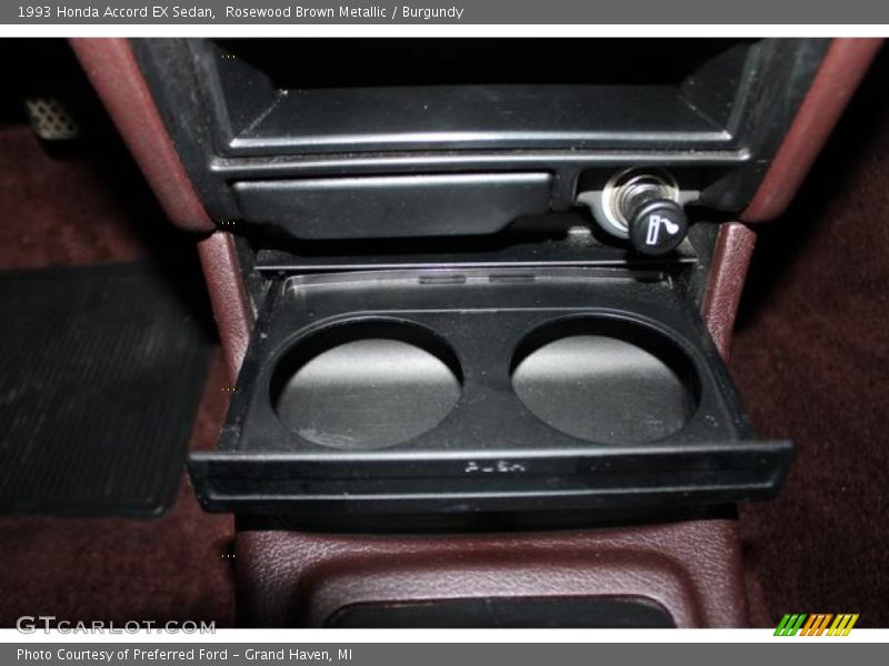 Rosewood Brown Metallic / Burgundy 1993 Honda Accord EX Sedan