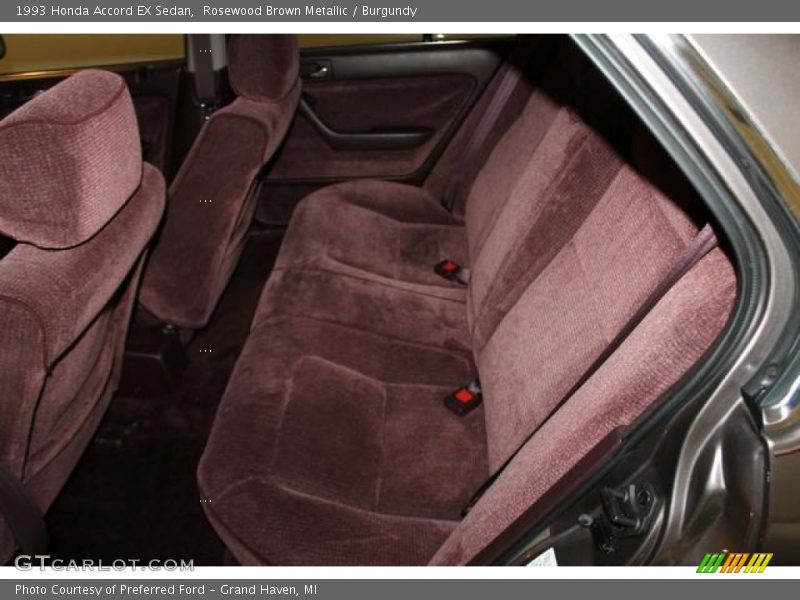 Rosewood Brown Metallic / Burgundy 1993 Honda Accord EX Sedan