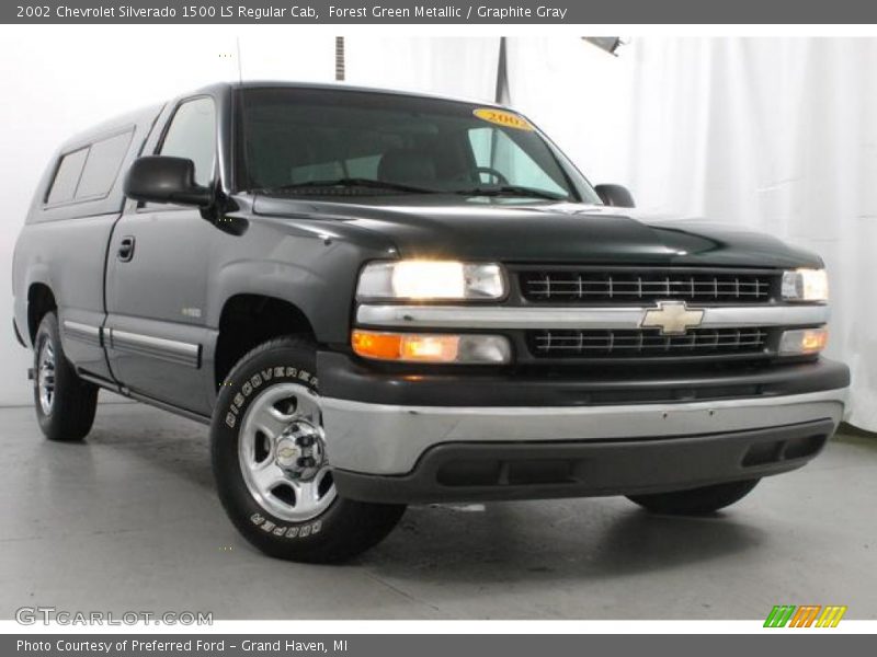 Forest Green Metallic / Graphite Gray 2002 Chevrolet Silverado 1500 LS Regular Cab