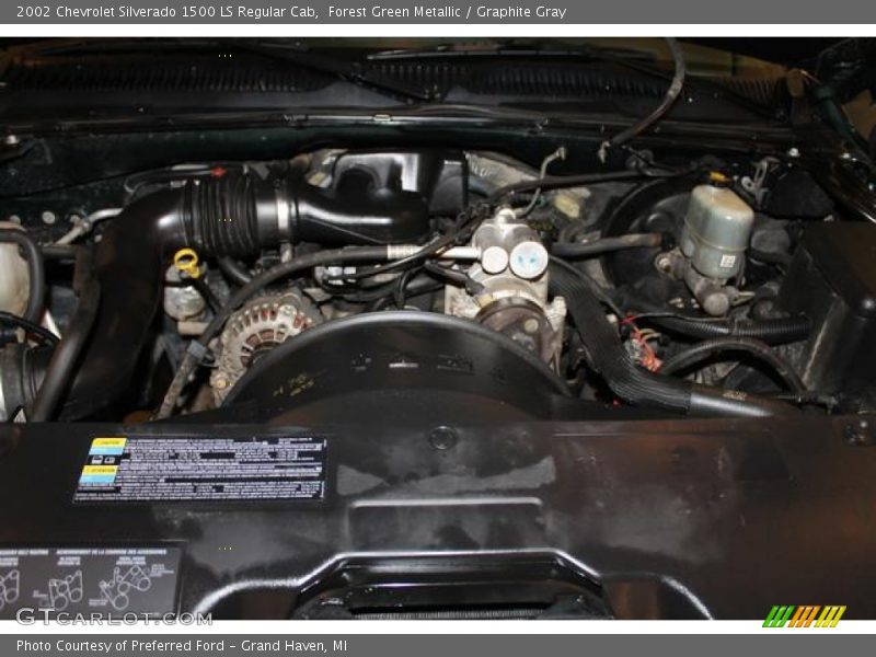 Forest Green Metallic / Graphite Gray 2002 Chevrolet Silverado 1500 LS Regular Cab