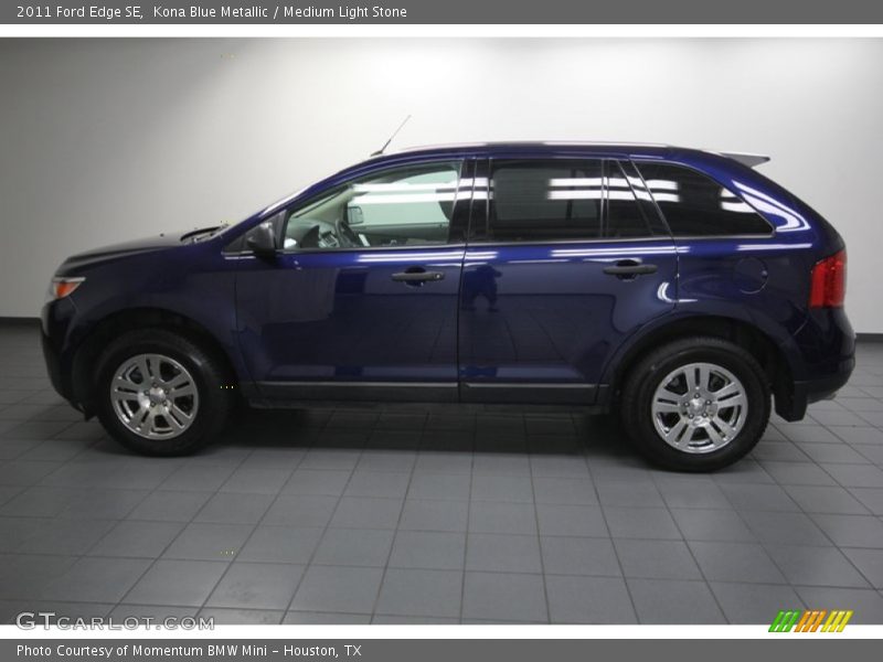 Kona Blue Metallic / Medium Light Stone 2011 Ford Edge SE