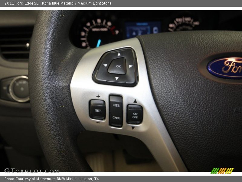 Kona Blue Metallic / Medium Light Stone 2011 Ford Edge SE