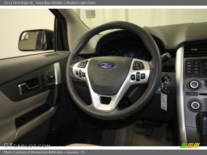 Kona Blue Metallic / Medium Light Stone 2011 Ford Edge SE