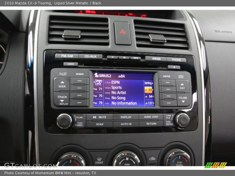 Liquid Silver Metallic / Black 2010 Mazda CX-9 Touring