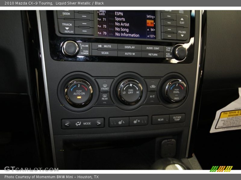 Liquid Silver Metallic / Black 2010 Mazda CX-9 Touring