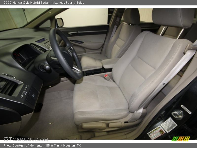 Magnetic Pearl / Beige 2009 Honda Civic Hybrid Sedan