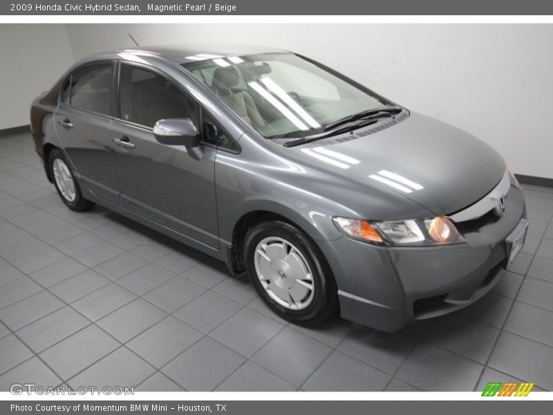Magnetic Pearl / Beige 2009 Honda Civic Hybrid Sedan