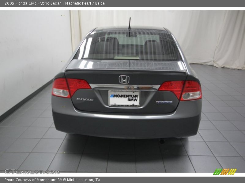 Magnetic Pearl / Beige 2009 Honda Civic Hybrid Sedan