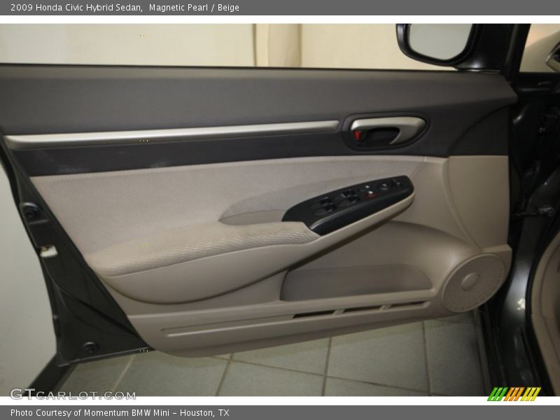 Magnetic Pearl / Beige 2009 Honda Civic Hybrid Sedan