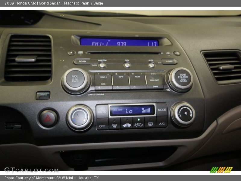 Magnetic Pearl / Beige 2009 Honda Civic Hybrid Sedan