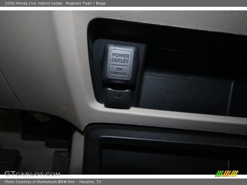 Magnetic Pearl / Beige 2009 Honda Civic Hybrid Sedan
