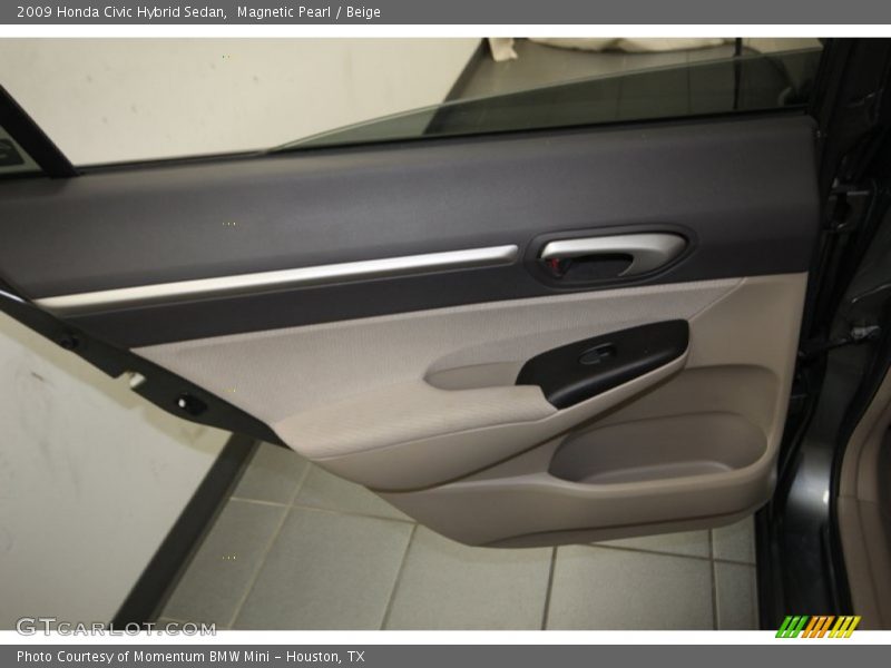 Magnetic Pearl / Beige 2009 Honda Civic Hybrid Sedan