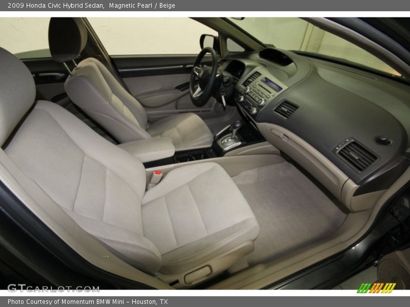 Magnetic Pearl / Beige 2009 Honda Civic Hybrid Sedan