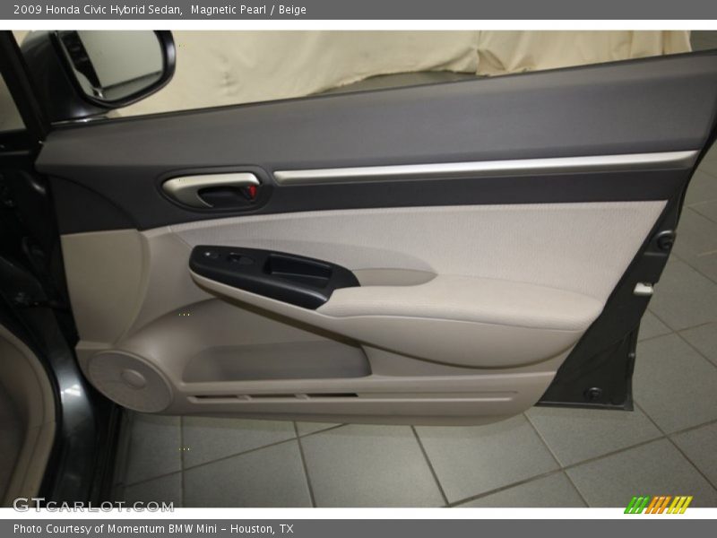 Magnetic Pearl / Beige 2009 Honda Civic Hybrid Sedan
