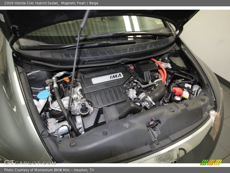 Magnetic Pearl / Beige 2009 Honda Civic Hybrid Sedan