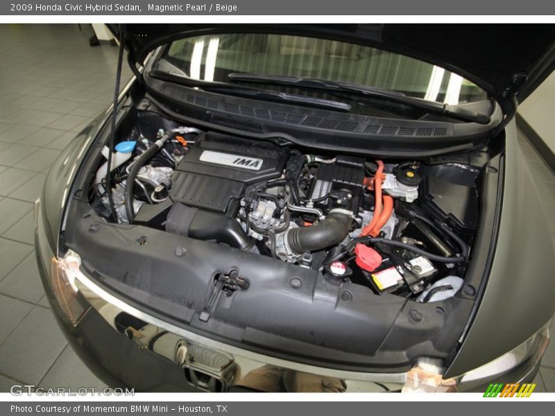 Magnetic Pearl / Beige 2009 Honda Civic Hybrid Sedan
