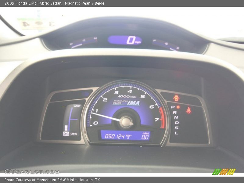 Magnetic Pearl / Beige 2009 Honda Civic Hybrid Sedan