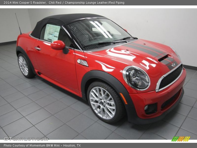 Chili Red / Championship Lounge Leather/Red Piping 2014 Mini Cooper S Roadster