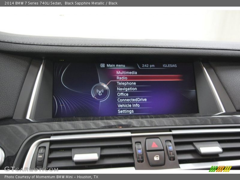 Black Sapphire Metallic / Black 2014 BMW 7 Series 740Li Sedan