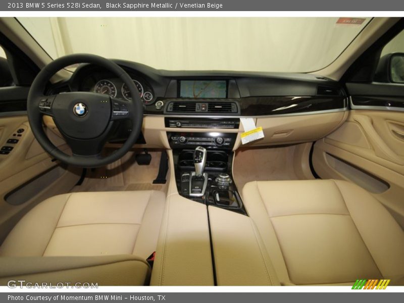 Black Sapphire Metallic / Venetian Beige 2013 BMW 5 Series 528i Sedan