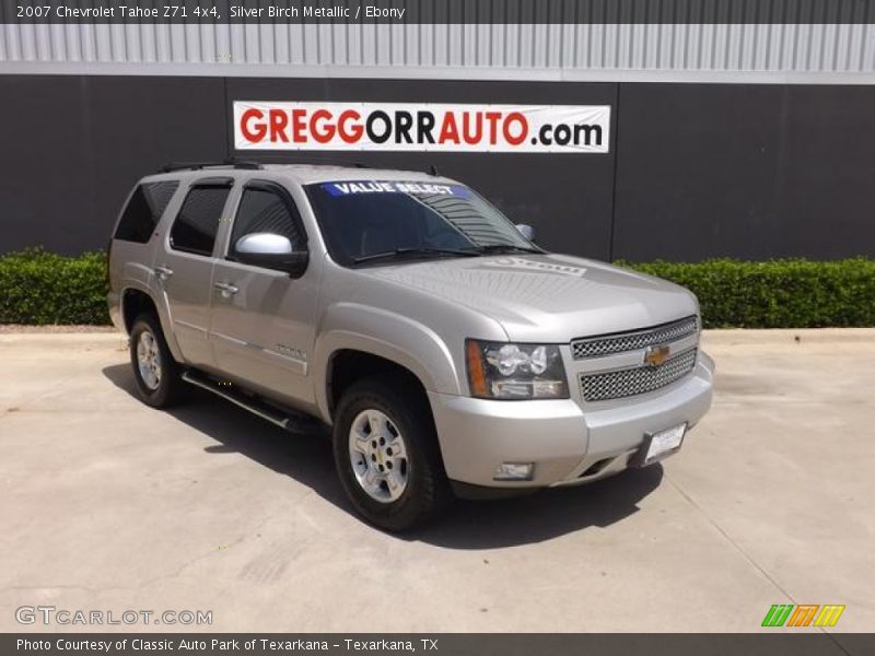 Silver Birch Metallic / Ebony 2007 Chevrolet Tahoe Z71 4x4