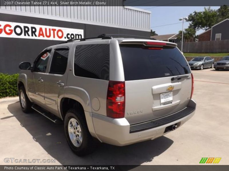 Silver Birch Metallic / Ebony 2007 Chevrolet Tahoe Z71 4x4