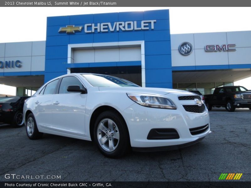 Summit White / Jet Black/Titanium 2013 Chevrolet Malibu LS