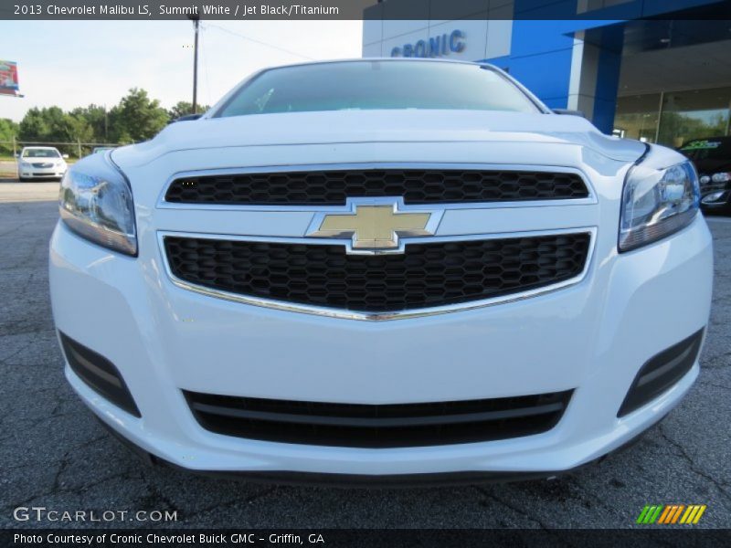 Summit White / Jet Black/Titanium 2013 Chevrolet Malibu LS