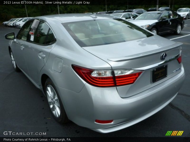 Silver Lining Metallic / Light Gray 2013 Lexus ES 300h Hybrid