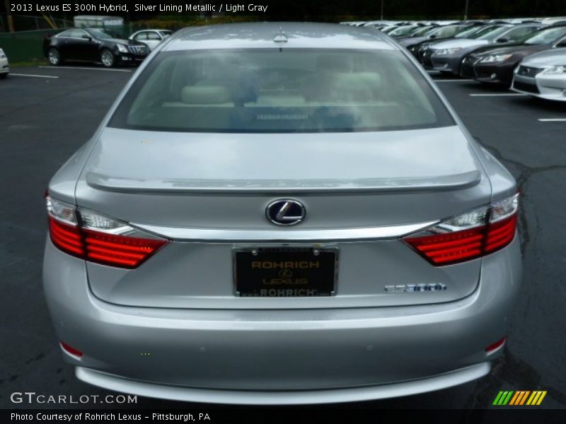 Silver Lining Metallic / Light Gray 2013 Lexus ES 300h Hybrid