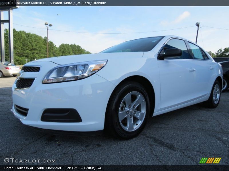 Summit White / Jet Black/Titanium 2013 Chevrolet Malibu LS