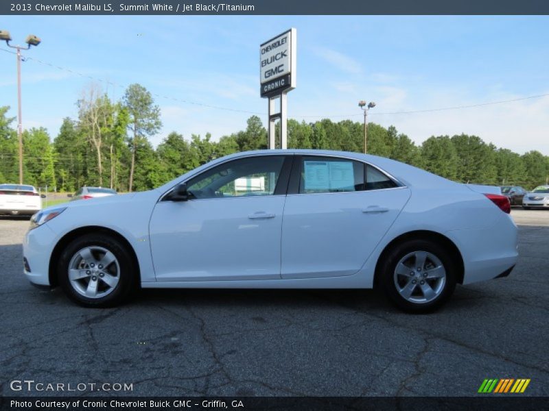 Summit White / Jet Black/Titanium 2013 Chevrolet Malibu LS