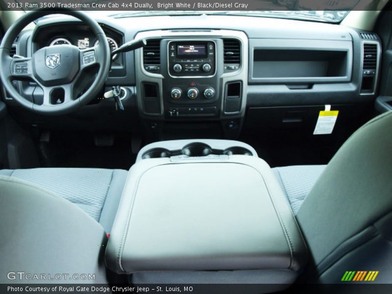 Bright White / Black/Diesel Gray 2013 Ram 3500 Tradesman Crew Cab 4x4 Dually