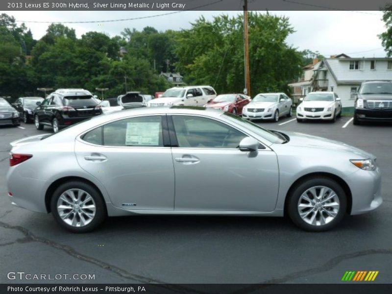 Silver Lining Metallic / Light Gray 2013 Lexus ES 300h Hybrid