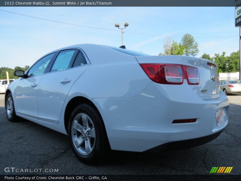 Summit White / Jet Black/Titanium 2013 Chevrolet Malibu LS