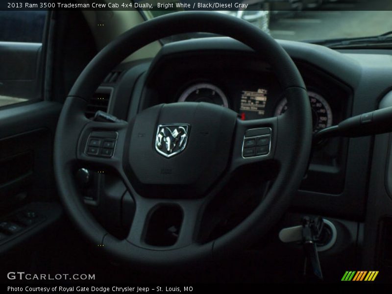 Bright White / Black/Diesel Gray 2013 Ram 3500 Tradesman Crew Cab 4x4 Dually